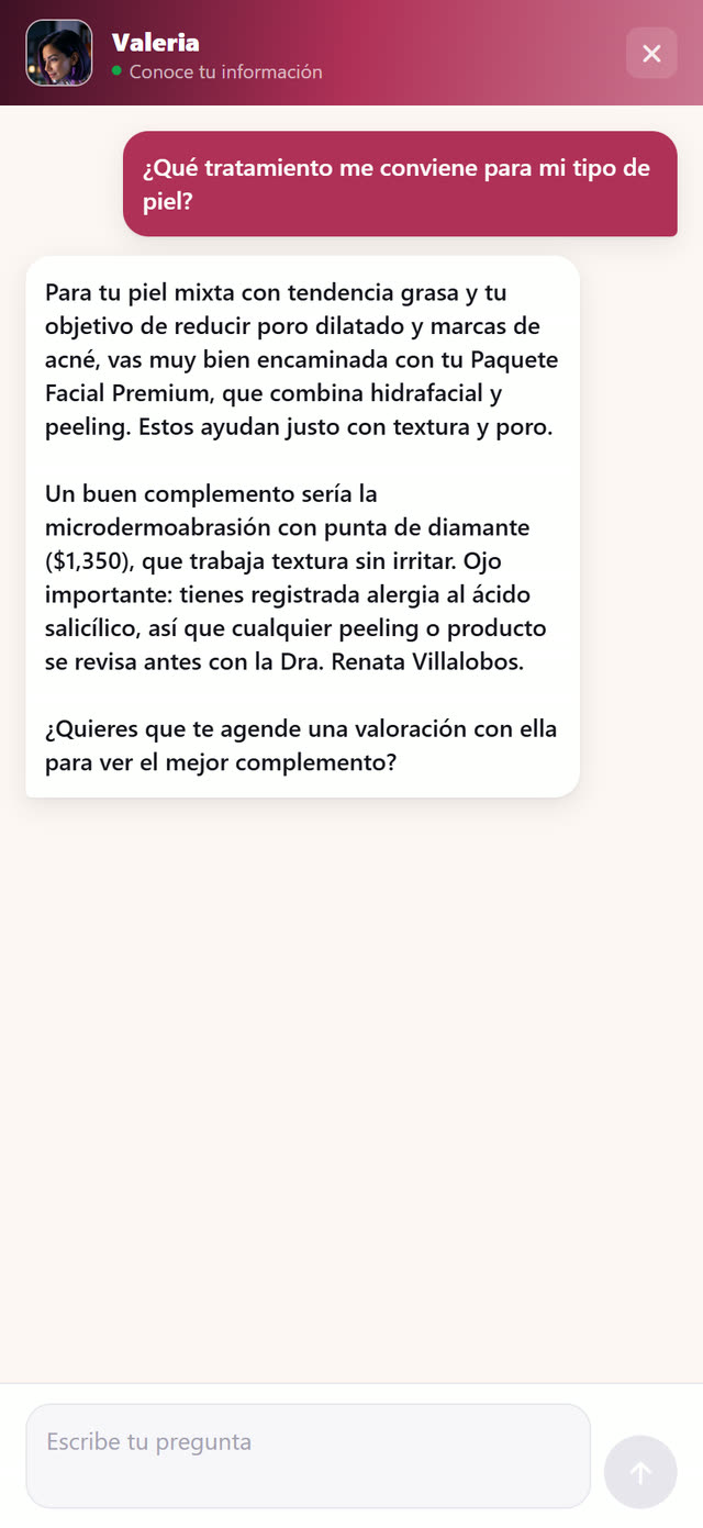 Responde personalizado: qué le conviene, sus cuidados y sus alergias.