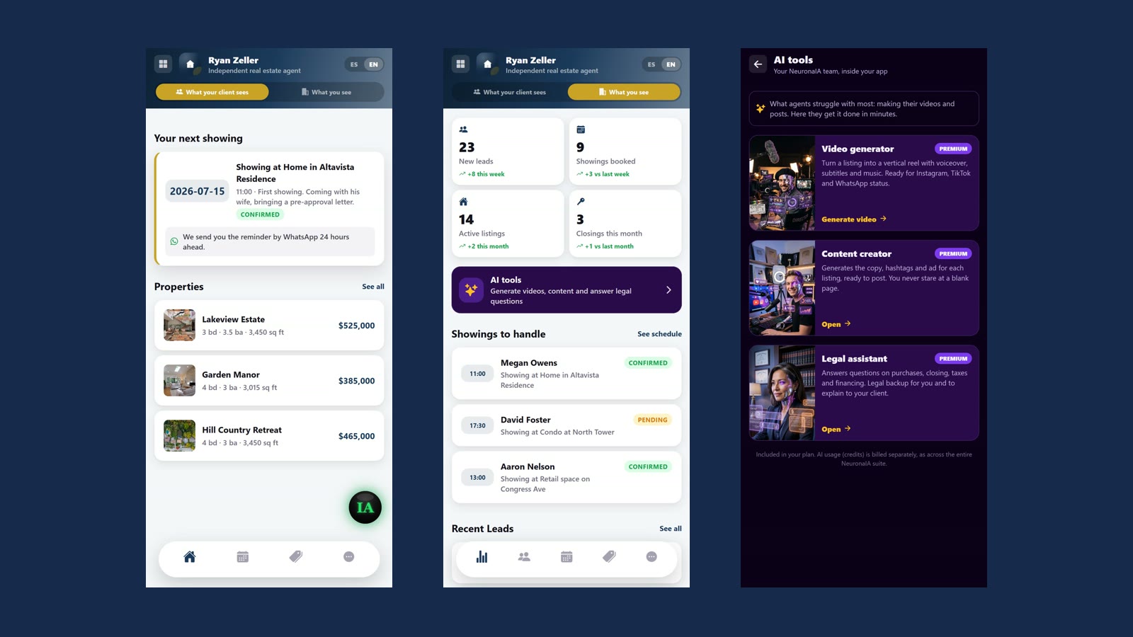 Your whole real estate business in one app: control for your clients, your listings and your closings