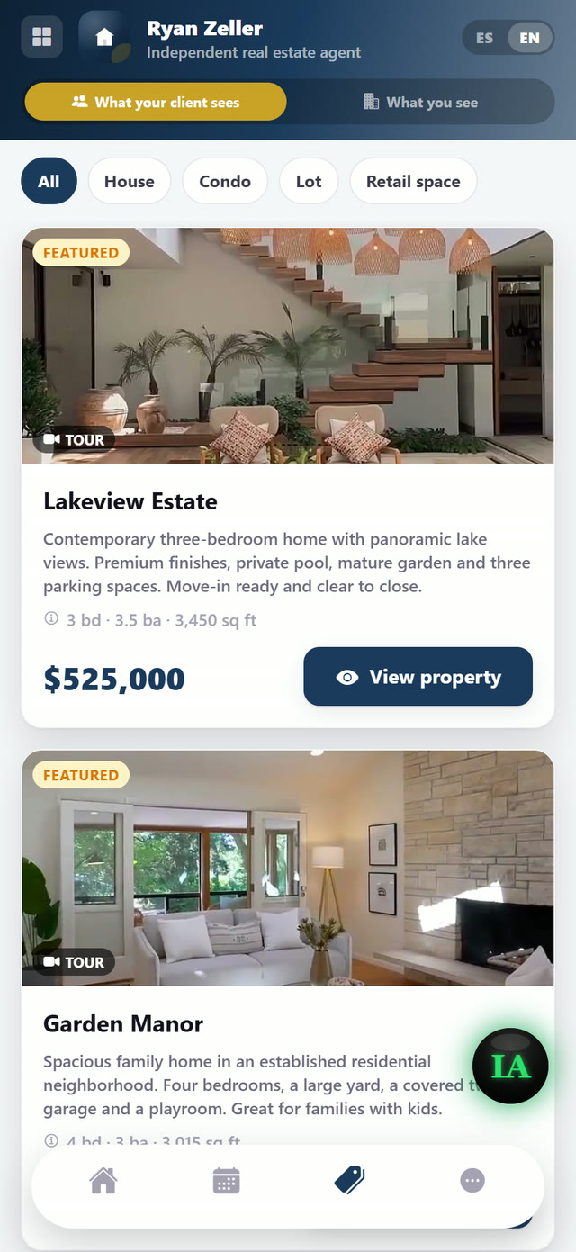 Full listing sheet with virtual tour and estimated monthly payment.