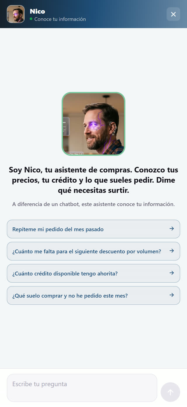Nico, tu asistente de compras con IA: conoce precios, crédito e historial.