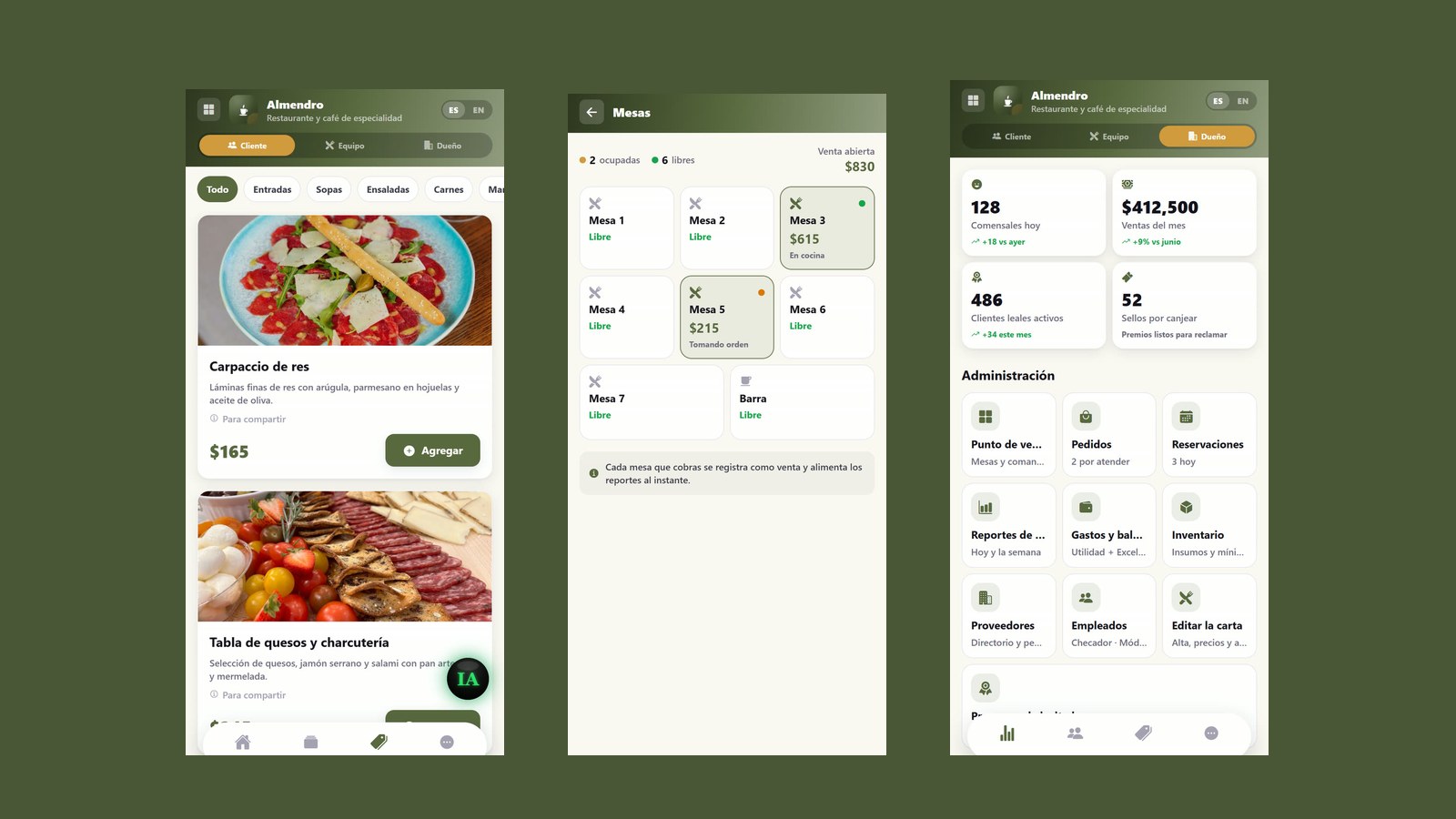 Todo tu restaurante en una app: control total para tus comensales, tu equipo y tu administración